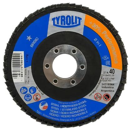 Imagem de Disco flap 4.1/2  40 basic fibra reto 34318539 tyrolit