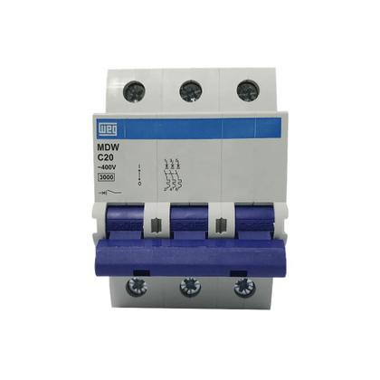 Imagem de Disjuntor termomagnetico mini mdw-c 20a tripolar - cod 10076425