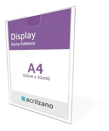 Imagem de Display Expositor A4 Acrilico Parede Com Fita Dupla Face