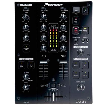 djm-350 DJ MIXER ミキサー　pioneer DJM350 - Mixer DJ 2 Canais c/ USB DJM 350 Preto - Pioneer