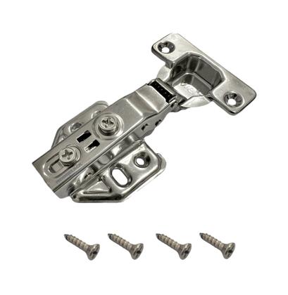 Imagem de Dobradiça Inox Com Amortecedor Reta Baixa Soft Close C/ 10