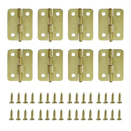 Imagem de Dobradiça Média Com Parafuso Dourada Para Arte Mdf - 50 Uni