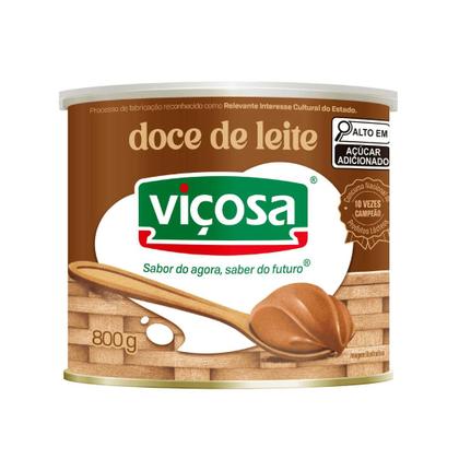 Imagem de Doce de Leite Viçosa 800g  Lata Grande Premium Cremoso Original Minas Gerais