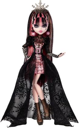 Imagem de Doll Monster High Draculaura Howliday Edition com vestido rosa