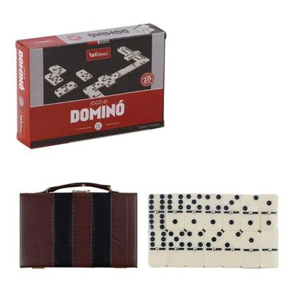 Imagem de Dominó De Osso Profissional Com Maleta material sintético 05 Milímetros