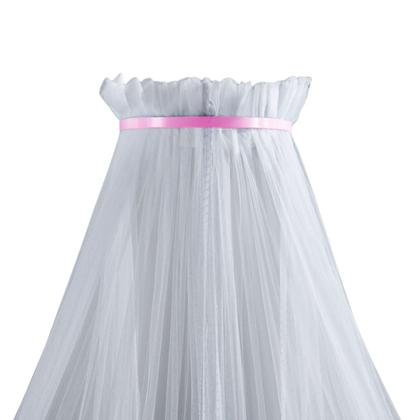 Imagem de Dossel Mosquiteiro Parede Berço Americano Nacional Quarto Bebe Menina Rosa Simples Basico