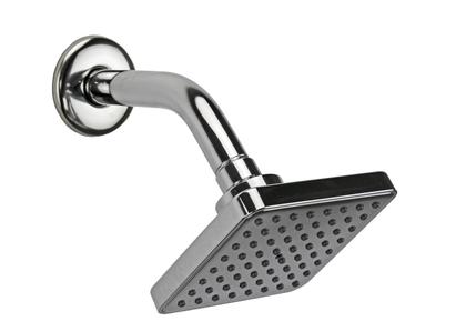 Imagem de Ducha Chuveiro Flatt Quadrado ABS Cromado c/ Braço Parede