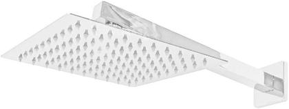 Imagem de Ducha Chuveiro Quadrada Metal Inox 20x20 CM Com Braco Quadrado 38 cm