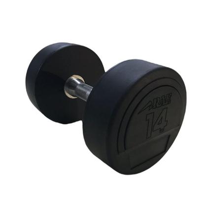 Imagem de Dumbbell halter emborrachado epic rae c/ pegada cromada 14kg