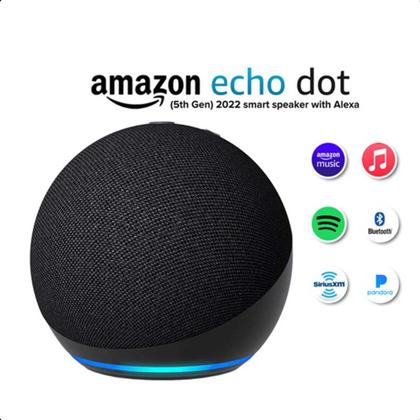 Imagem de Echo Dot 5ª Gen  Alexa em Português + Configuração Fácil