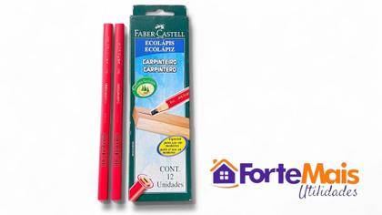 Imagem de Ecolápis Carpinteiro Cx/ 12 unidades. Ideal para escrita em madeira. - FABER