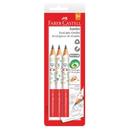 Imagem de Ecolápis GrafiteTriangular Jumbo com 3 Unidades - Faber-Castell