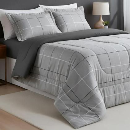 Imagem de Edredom Casal Queen Size 200 Fios Nyla Dupla Face Estampado Avere