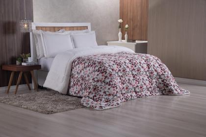 Imagem de Edredom QUEEN dupla face sherpa estampado lã de carneiro