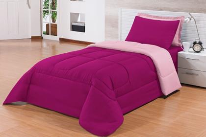 Imagem de Edredom Solteiro Box 2,20x1,60 Gramatura da Manta 120gr/m2 Pink com Rosa