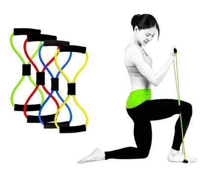 Imagem de Elástico Extensor Formato Em Oito Tensão Multifuncional Fitness em casa - Mb Fit
