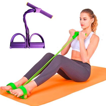 Imagem de Elástico Tensão Apoio Para os Pés Treino Academia Tube Fit