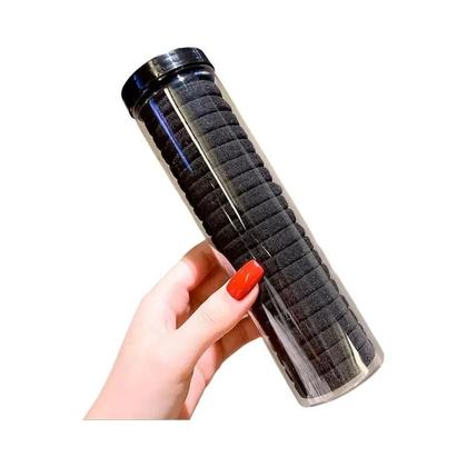 Imagem de Elásticos De Cabelo Pretos Pequenos Descartáveis, Cordas De Borracha Elásticas, 20/100/450/900