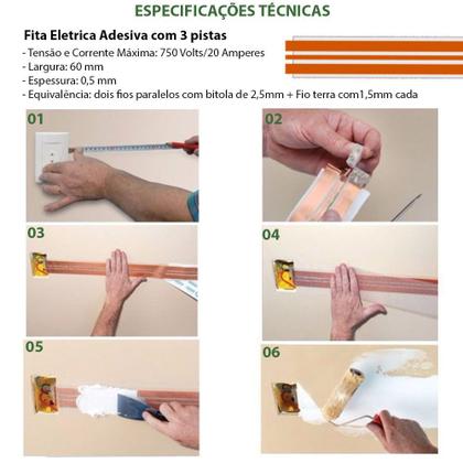 Imagem de Eletrofita 3 Pistas 2 Metros 750V 20A