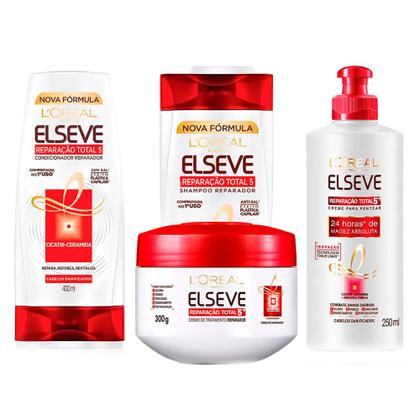 Imagem de Elseve Reparação Total 5 Kit - Shampoo + Condicionador + Creme de pentear + Tratamento
