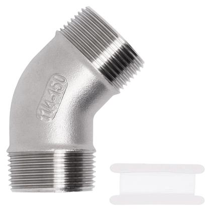 Imagem de Encaixe de tubulação SWZHAI Cotovelo de 45 graus 1-1/4 NPT macho x 1-1/4 NPT macho