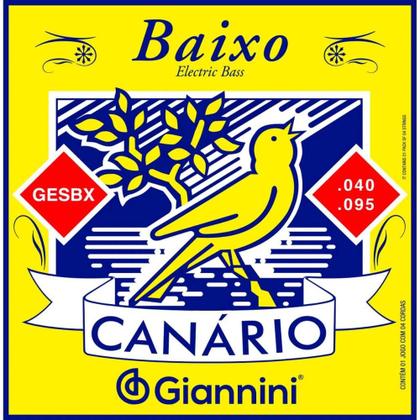 Imagem de Encordoamento para Baixo 4 Cordas 040 Linha Giannini Canário -- Gesbx Tensão Média