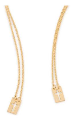 Imagem de Escapulário Cruz Vazada Folheado A Ouro Rommanel 531911