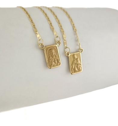 Imagem de Escapulário Feminino Piastrine 1.3 65 Cm S F Ouro 18k 750