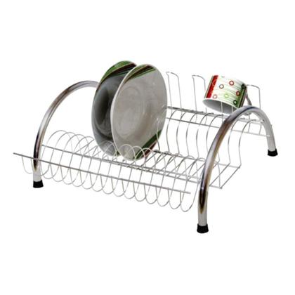 Imagem de Escorredor de Pratos Tubular Meia Lua 15 Pratos e 6 Copos