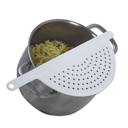 Imagem de Escorredor Meia Lua Para Panelas Até 24 Cm Multiuso Branco