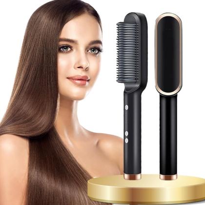 Imagem de Escova Alisadora 3 em 1 Cabelo Ondulado Rápida Barata