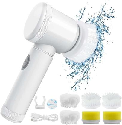 Imagem de Escova Elétrica Usb 5 Em 1 Para Limpeza De Cozinha E Fogão