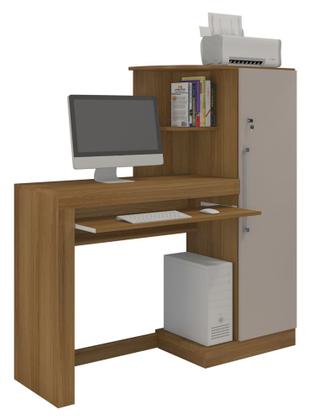 Imagem de Escrivaninha com Armário 1 Porta com Chave Aroeira JCM Movelaria