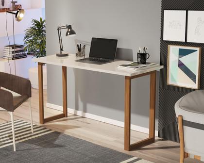 Imagem de Escrivaninha Estudo Home Office Para Escritório Mesa Trabalho 76 cm Off White