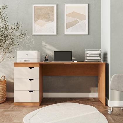 Imagem de Escrivaninha Mesa Escritório 3 Gavetas 163cm X 77cm Porto