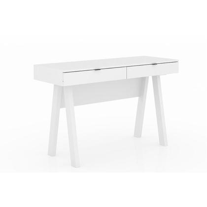 Imagem de Escrivaninha p/ Escritório ME4128 c/ 2 Gavetas Branco - Tecno Mobili