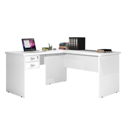 Imagem de Escrivaninha Taurus em L Branco J&A Móveis Escritório