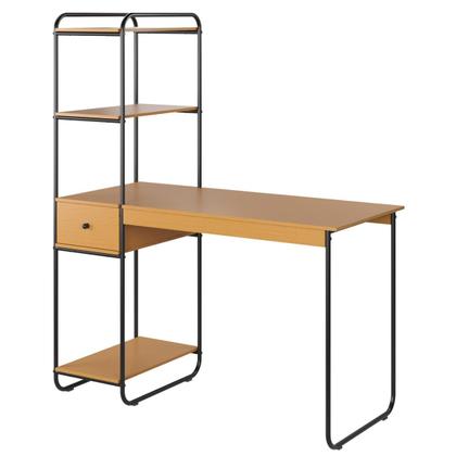 Imagem de Escrivaninha Trabalho Home Office Com Prateleira Porta Objetos Gaveta Espaço CPU Multifuncional