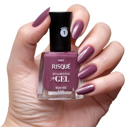 Imagem de Esmalte Risque Efeito Gel Veludo Rose