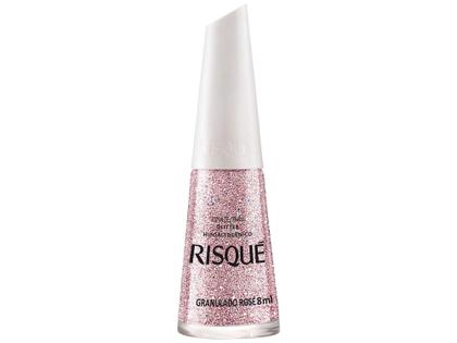 Imagem de Esmalte Risqué Granulado Rosé Glitter - Hipoalergênico 8ml