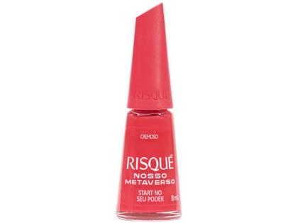 Imagem de Esmalte Risqué Nosso Metaverso Start No Seu Poder Coral Cremoso Hipoalergênico 8ml