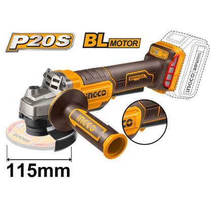 Imagem de Esmerilhadeira Angular Brush Bateria 20V Linha P20S INGCO