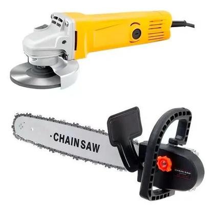 Imagem de Esmerilhadeira/Lixadeira 600w + Adaptador/Serrra de corte - Combo Serra + Lixadeira