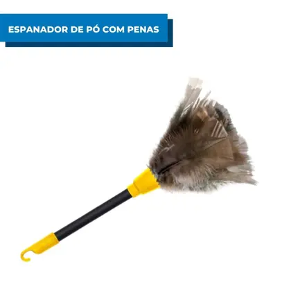 Imagem de Espanador De Pó Pena Nomo Color 52 Cm N.40 Pena de Peru Cabo Plástico Limpador Não Risca 