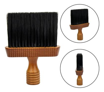 Imagem de Espanador Madeira Rústico Barbeiro Profissional Cabeleireiro