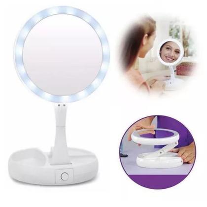 Imagem de Espelho Camarim Led Luz Usb Penteadeira Aumento