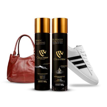 Imagem de Espuma de Limpeza e Impermeabilizante de Tecidos Tênis Bolsas Sapatos CleanNew
