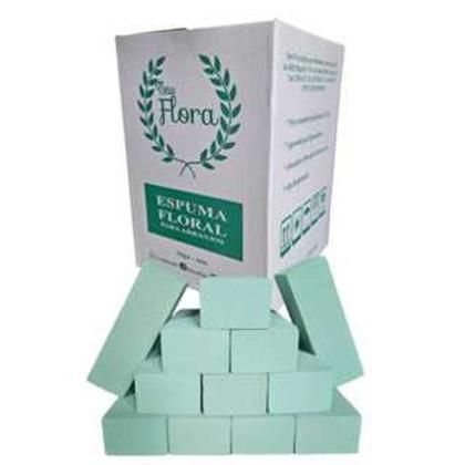 Imagem de Espuma esponja floral fenólica para arranjos de flores cx 24unidades (Tijolinho)