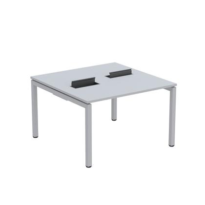 Imagem de Estação de Trabalho Mesa Plataforma Escritório Dupla para 2 Pessoas com Caixa de Tomada PDC