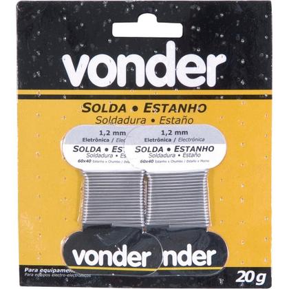 Imagem de Estanho fio 1,2mm 60x40 20g cartela - Vonder